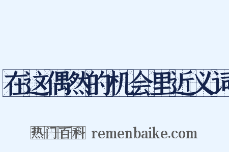 在这偶然的机会里近义词是什么意思的图片